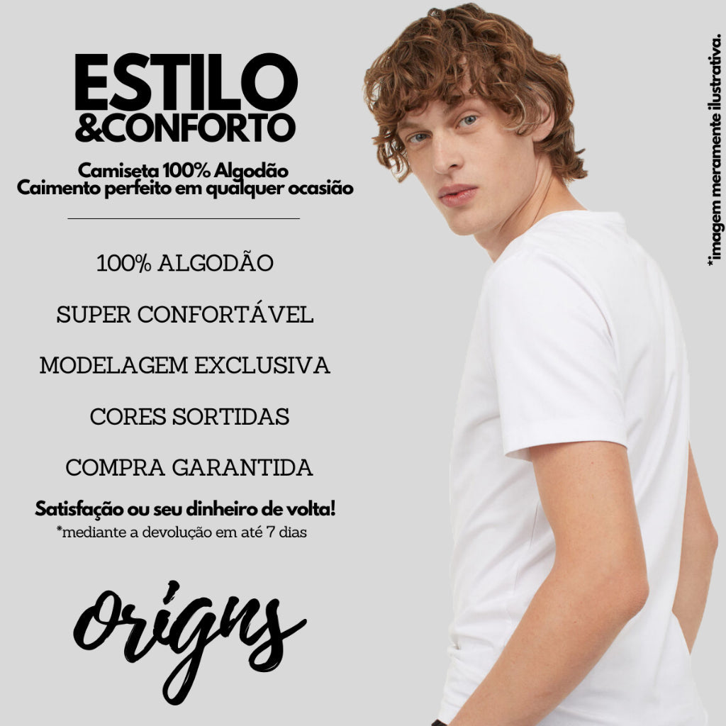 Kit 10 Camisetas Básicas Algodão Masculina