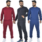 Kit Conjunto Moletom Masculino Flanelado – Blusão (c/ ou s/ bolso) & Calça com Cós Elástico