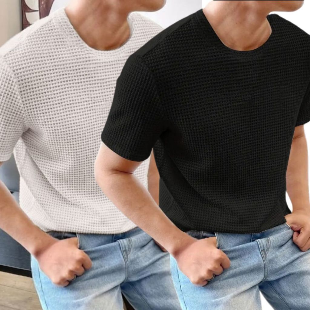 Kit 2 Camisetas Básicas Texturizadas Lulf – Malha Premium, Conforto & Ventilação