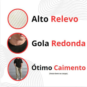 Kit 2 Camisas Oversized Texturizadas Quadradinhos – Modelagem Reta & Conforto Premium